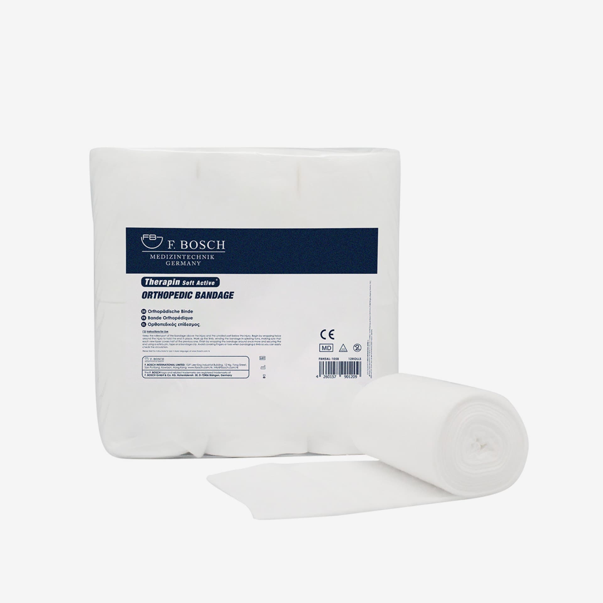 FBHEAL-1057: F. Bosch Therapin Soft Active® Orthopedic Bandage, 8cm x 2.7m