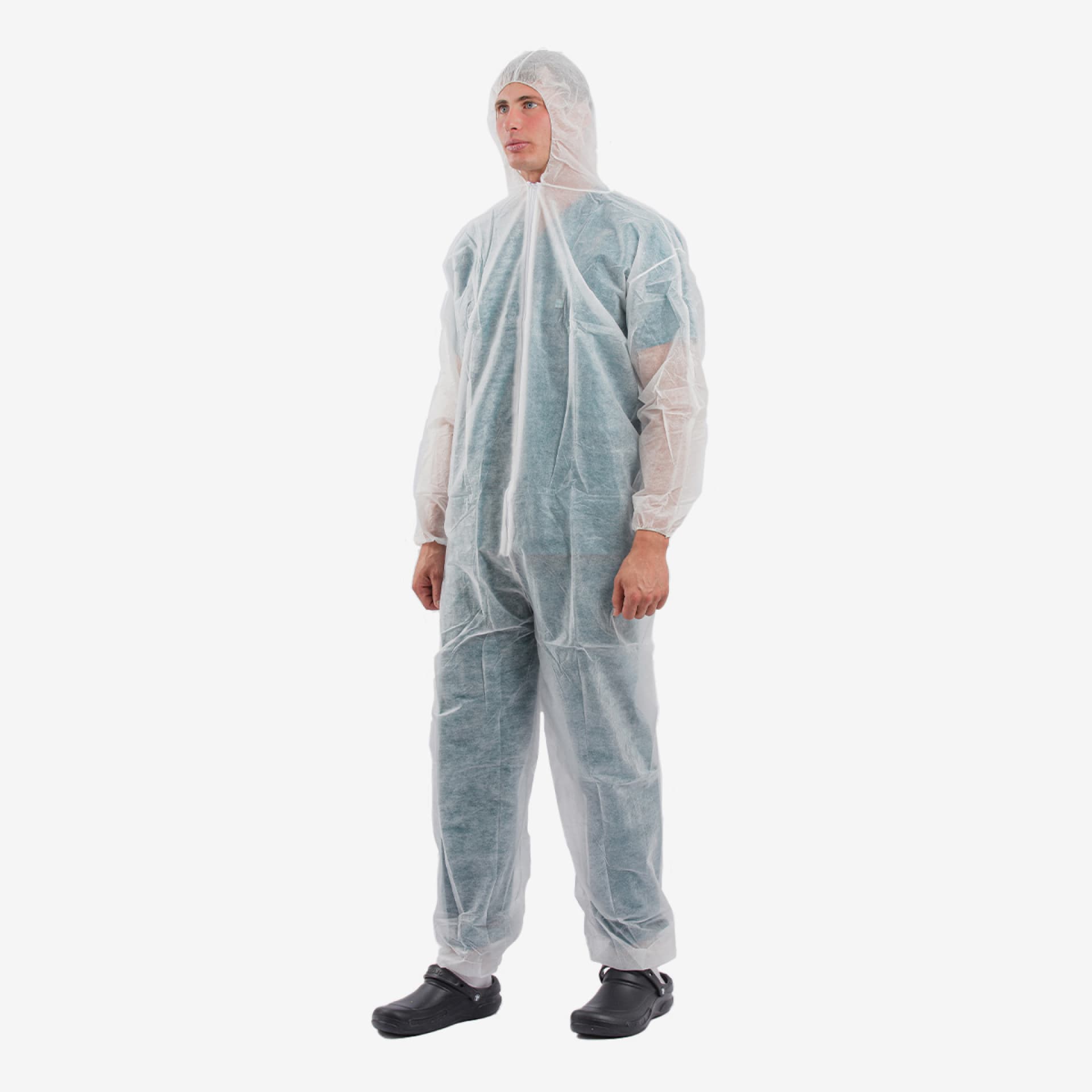 PRCL-1117: F. Bosch Coverall Full body with hood 30g, white, size XXXL